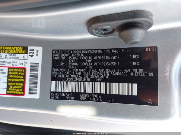2021 TOYOTA SIENNA LE