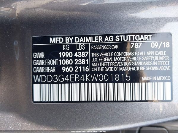 2019 MERCEDES-BENZ A 220 A220