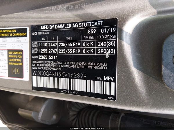 2019 MERCEDES-BENZ GLC 300 4MATIC