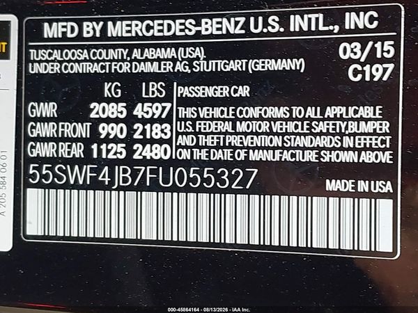 2015 MERCEDES-BENZ C 300 SPORT