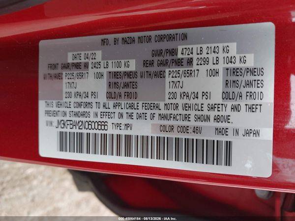 2022 MAZDA CX-5 2.5 S