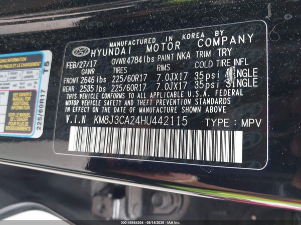 2017 HYUNDAI TUCSON ECO
