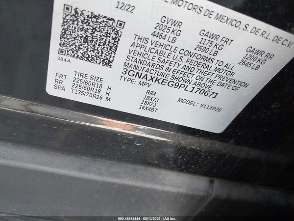 2023 CHEVROLET EQUINOX FWD LT — I9