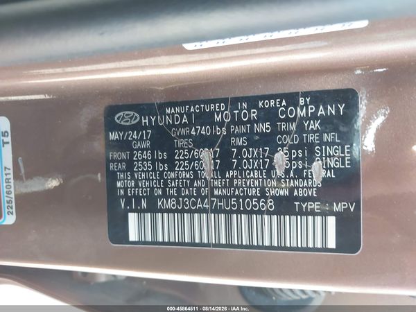 2017 HYUNDAI TUCSON SE