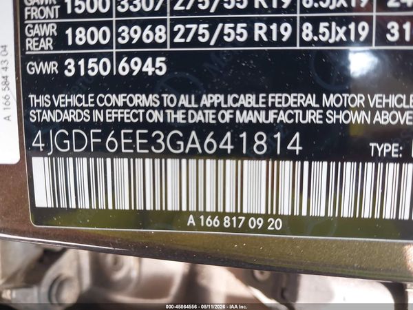 2016 MERCEDES-BENZ GL 450 4MATIC