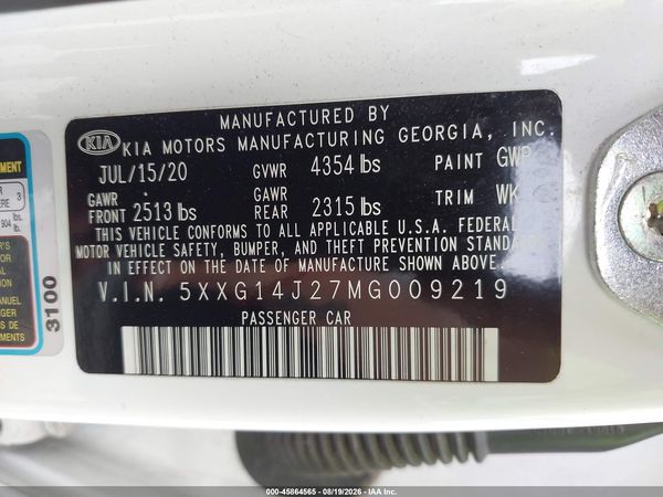 2021 KIA K5 LXS