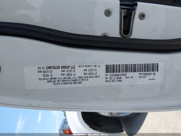 2012 DODGE CHARGER SE