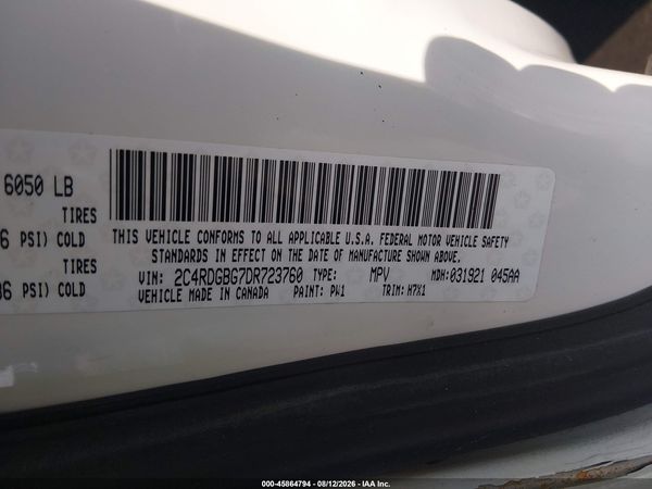 2013 DODGE GRAND CARAVAN SE