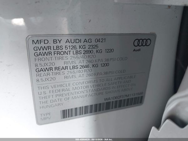 2021 AUDI Q3