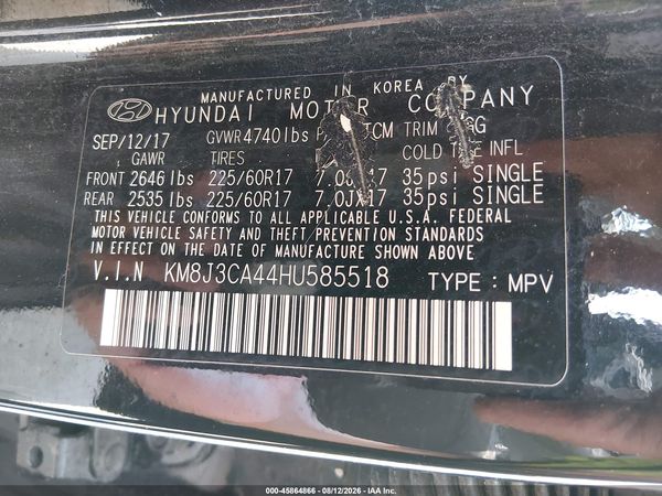 2017 HYUNDAI TUCSON SE