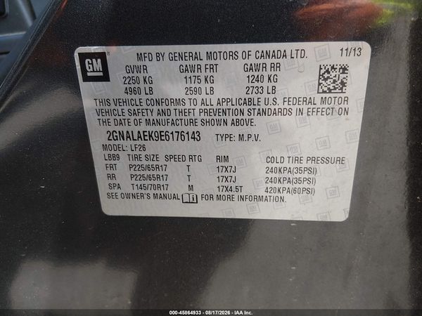2014 CHEVROLET EQUINOX LS — I9