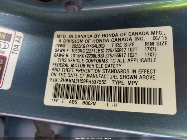 2015 HONDA CR-V EX