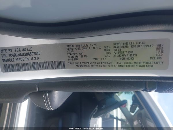 2022 JEEP GRAND CHEROKEE LAREDO 4X4