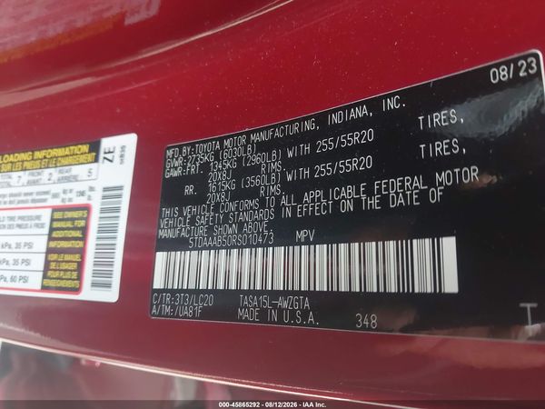 2024 TOYOTA GRAND HIGHLANDER LIMITED