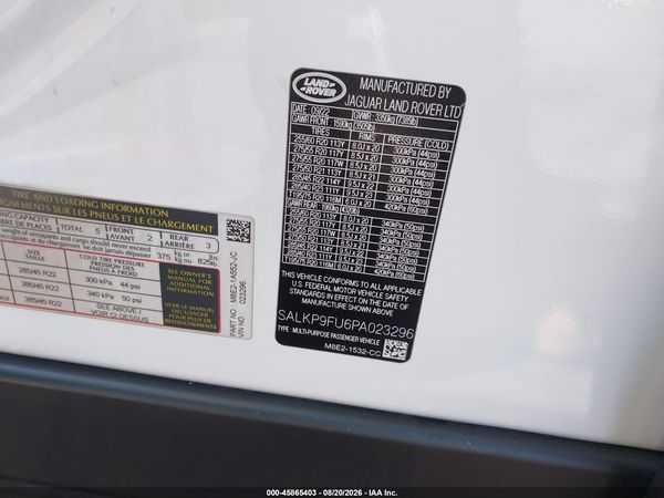 2023 LAND ROVER RANGE ROVER P400 SE