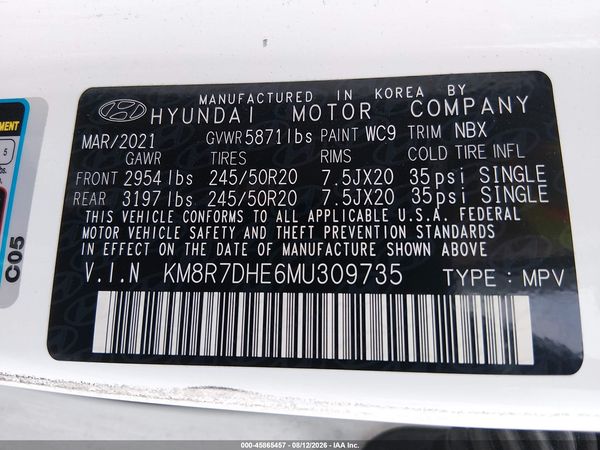 2021 HYUNDAI PALISADE CALLIGRAPHY