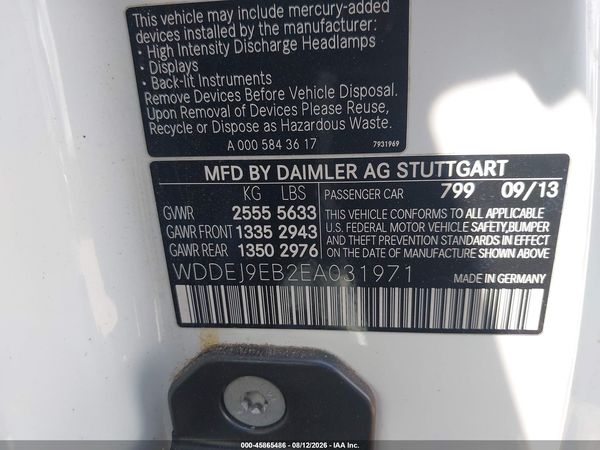 2014 MERCEDES-BENZ CL 550 4MATIC