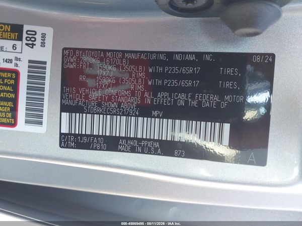2024 TOYOTA SIENNA LE