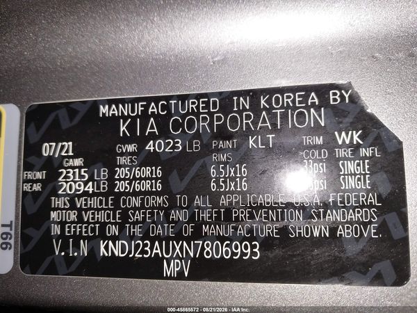 2022 KIA SOUL LX