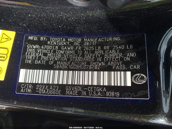 2017 LEXUS ES 350