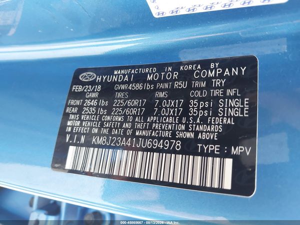 2018 HYUNDAI TUCSON SE
