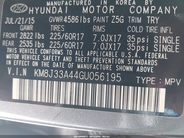 2016 HYUNDAI TUCSON SE