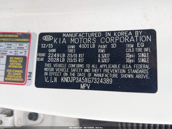 2016 KIA SOUL +