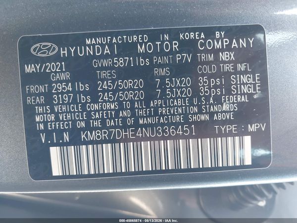 2022 HYUNDAI PALISADE CALLIGRAPHY