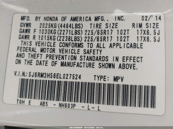 2014 HONDA CR-V EX