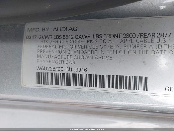 2017 AUDI A7 3.0T PREMIUM PLUS