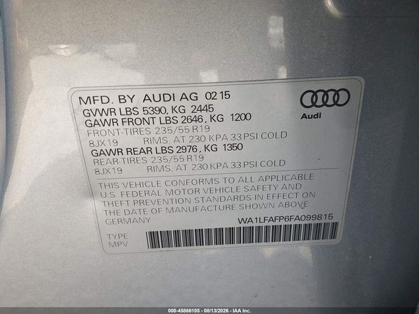 2015 AUDI Q5 2.0T PREMIUM