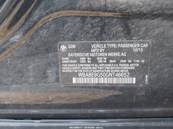 2016 BMW 328I SA