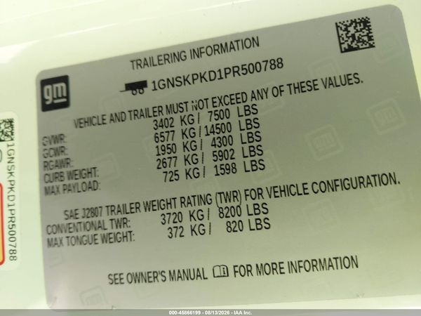 2023 CHEVROLET TAHOE 4WD Z71 — I9