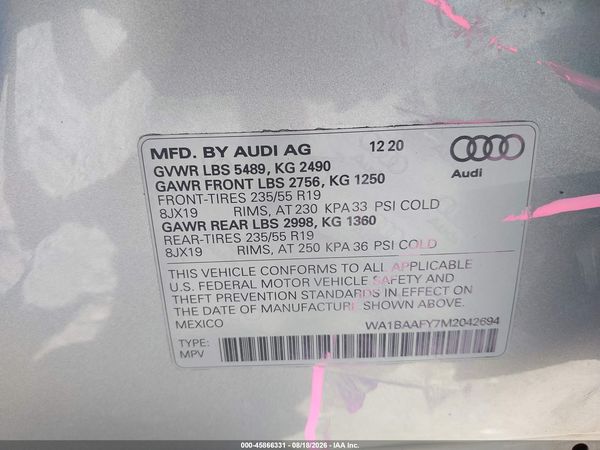 2021 AUDI Q5