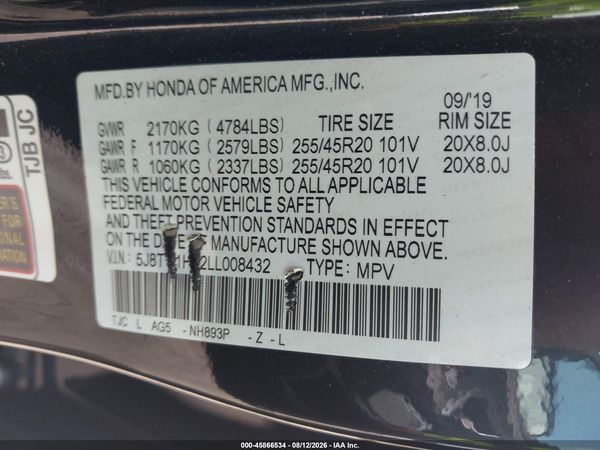 2020 ACURA RDX A-SPEC PACKAGE