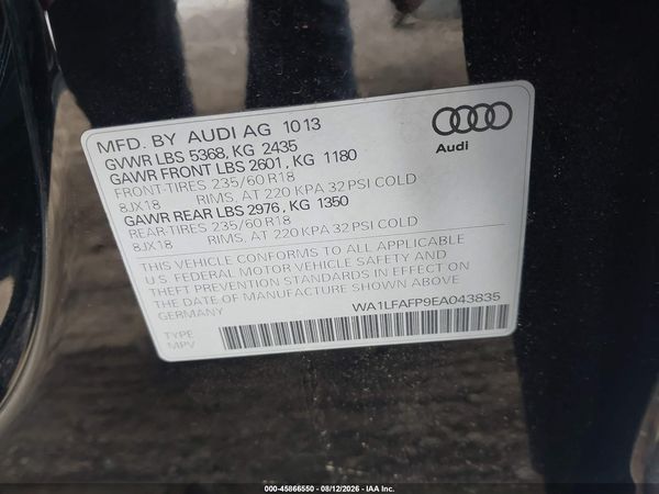 2014 AUDI Q5 2.0T PREMIUM