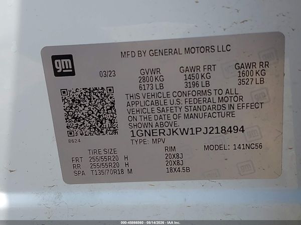 2023 CHEVROLET TRAVERSE FWD RS — I9