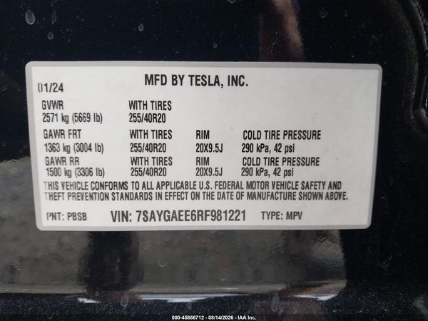 2024 TESLA MODEL Y