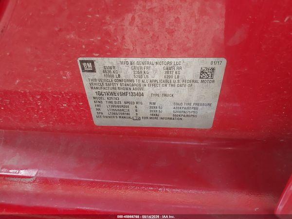2017 CHEVROLET SILVERADO 2500HD LTZ — I9