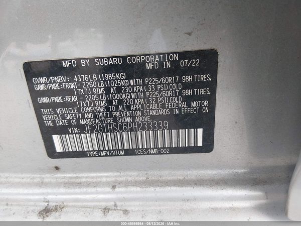 2023 SUBARU CROSSTREK SPORT