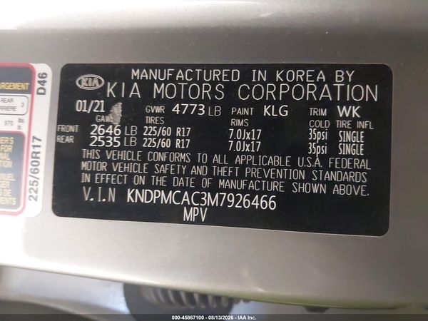 2021 KIA SPORTAGE LX