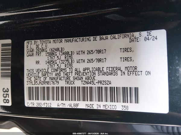 2024 TOYOTA TACOMA TRD OFF ROAD