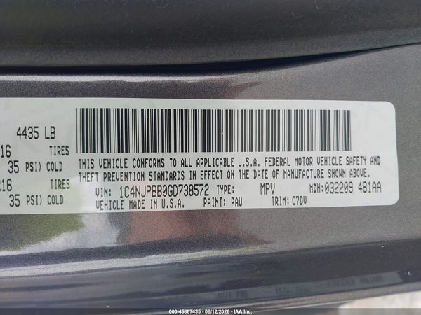 2016 JEEP PATRIOT SPORT