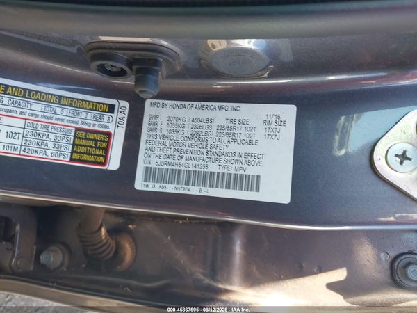 2016 HONDA CR-V EX