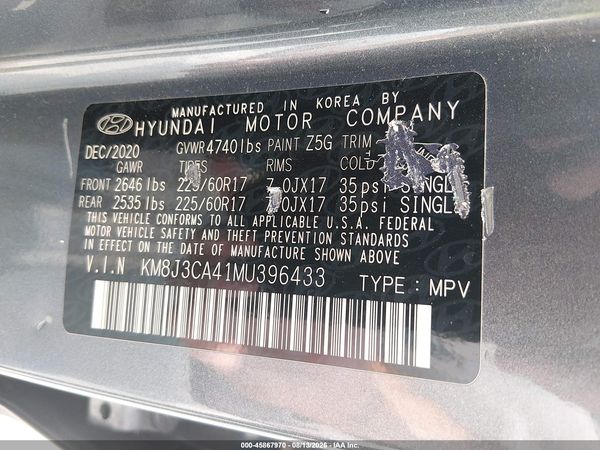 2021 HYUNDAI TUCSON VALUE