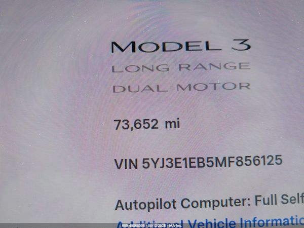 2021 TESLA MODEL 3
