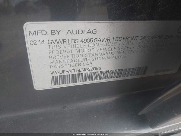 2014 AUDI A4 2.0T PREMIUM