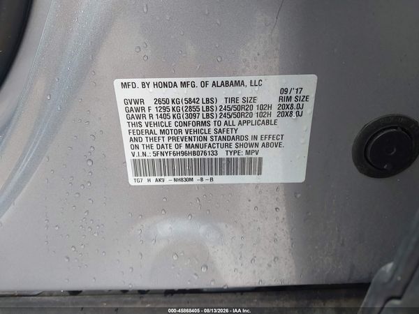 2017 HONDA PILOT TOURING
