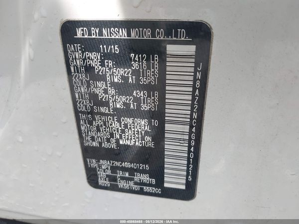 2016 INFINITI QX80