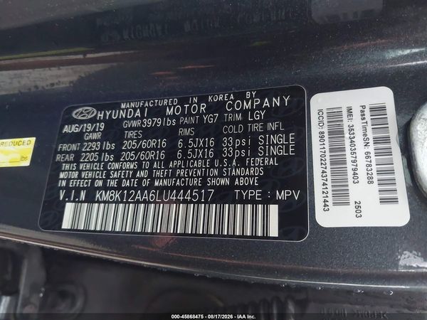 2020 HYUNDAI KONA SE